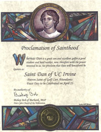 Sainthood Certificate, St. Cyber